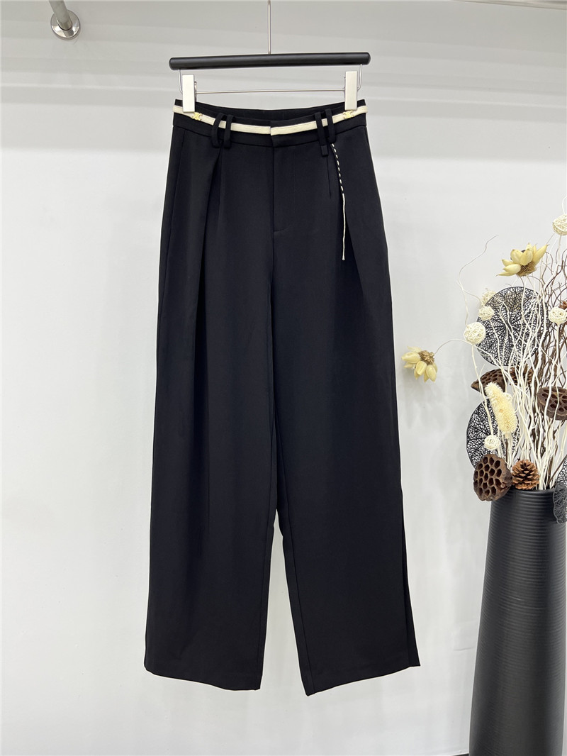 Ce1i*e new contrasting webbing wide-leg trousers