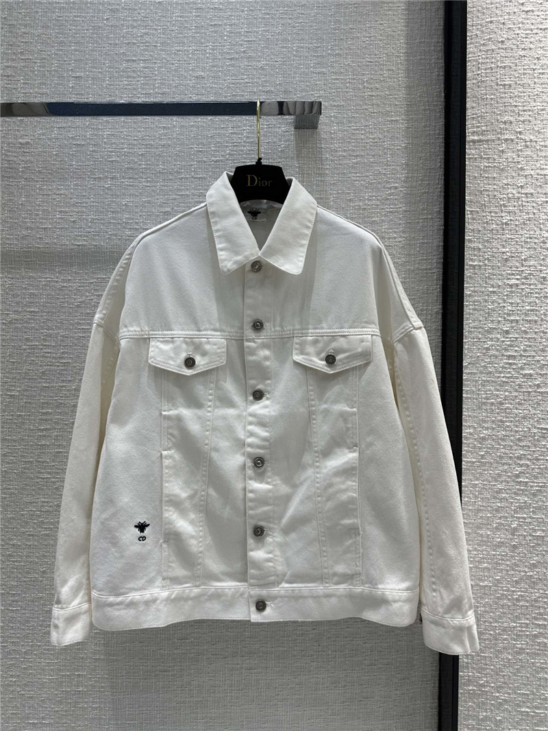 D10r eiffel tower printed washed denim jacket