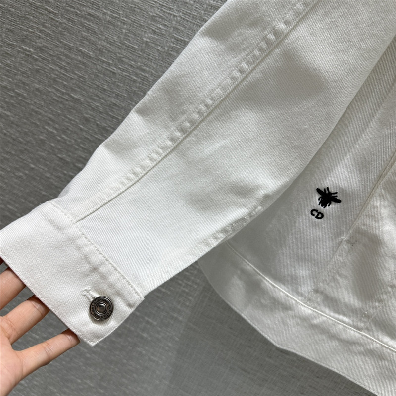 D10r eiffel tower printed washed denim jacket