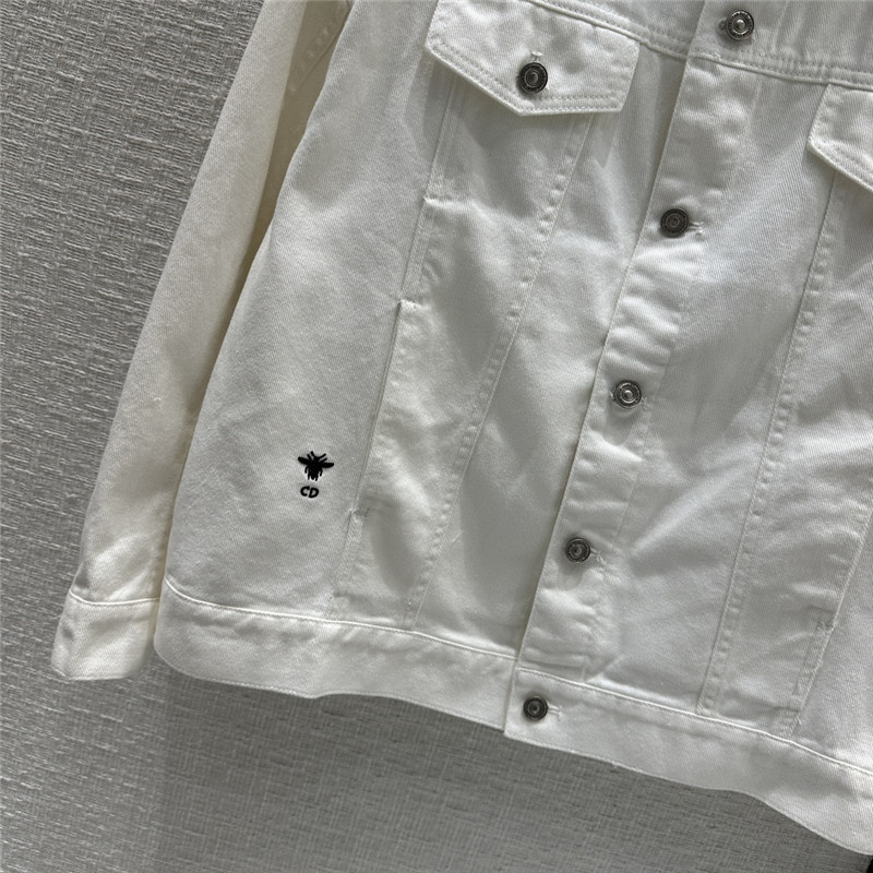 D10r eiffel tower printed washed denim jacket