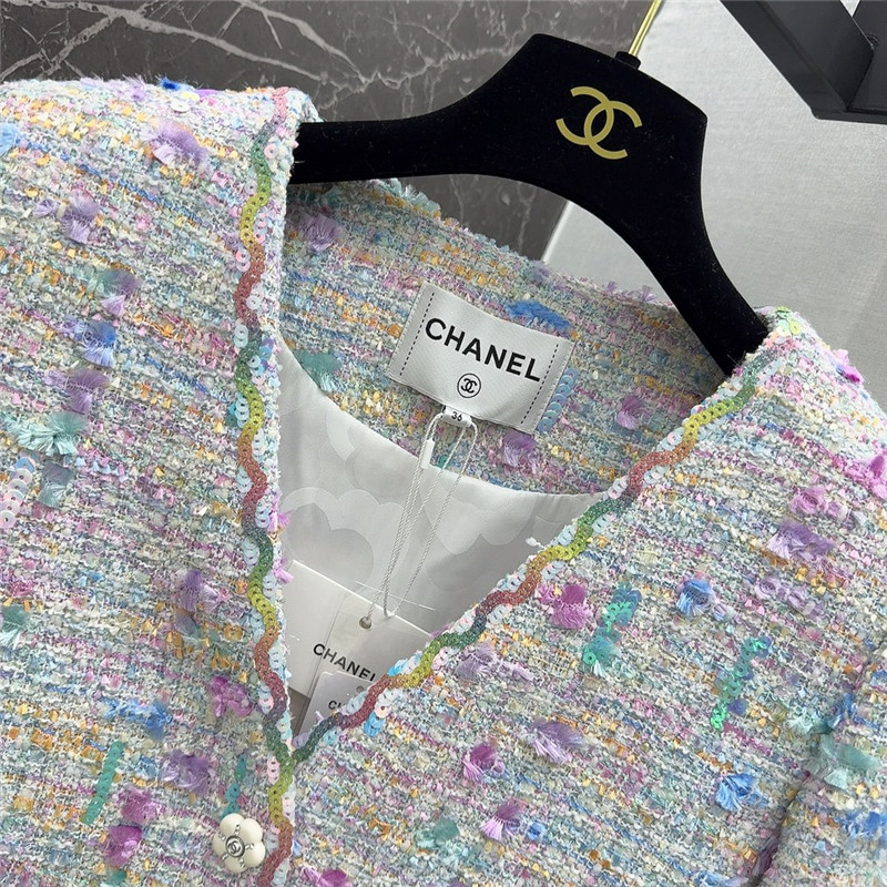 Ch**el colorful tweed jacket