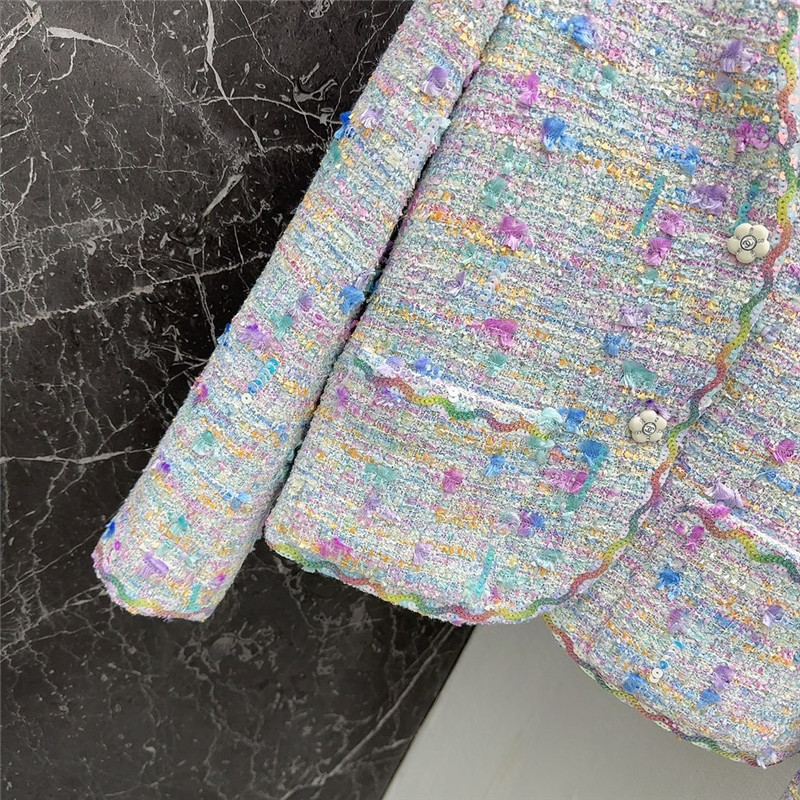 Ch**el colorful tweed jacket