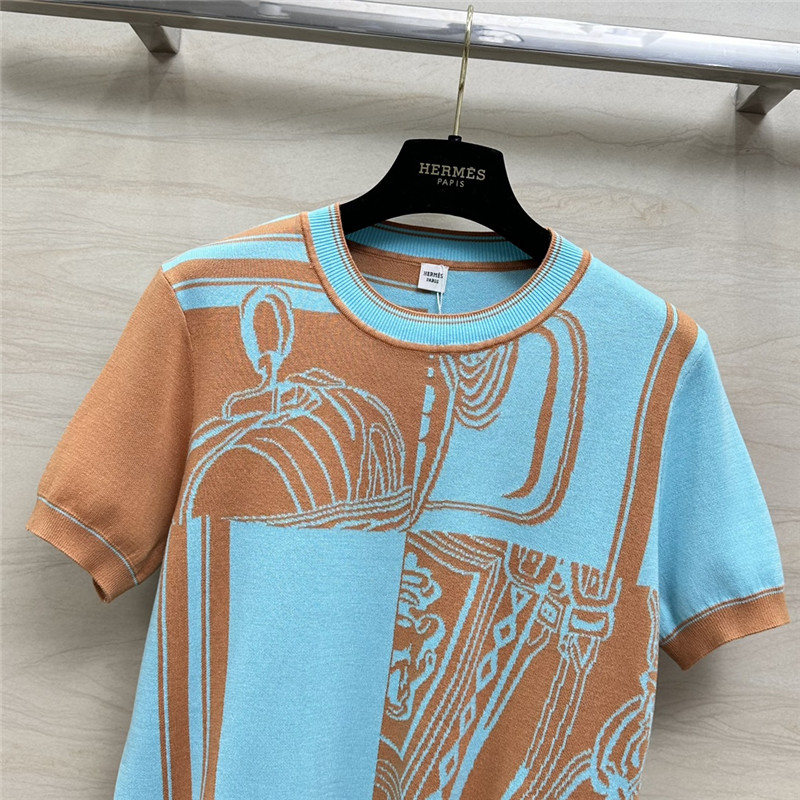 H**me5 new color matching knitted wool top