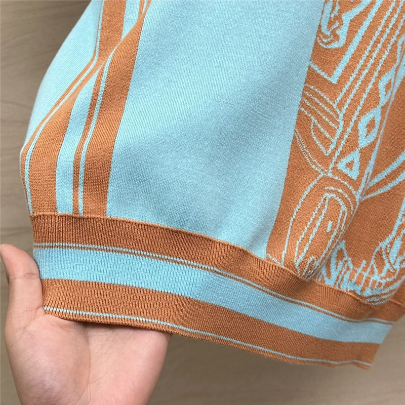 H**me5 new color matching knitted wool top