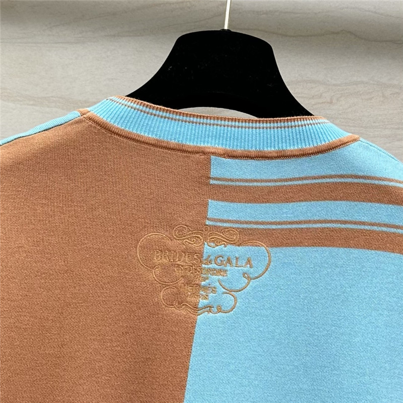 H**me5 new color matching knitted wool top