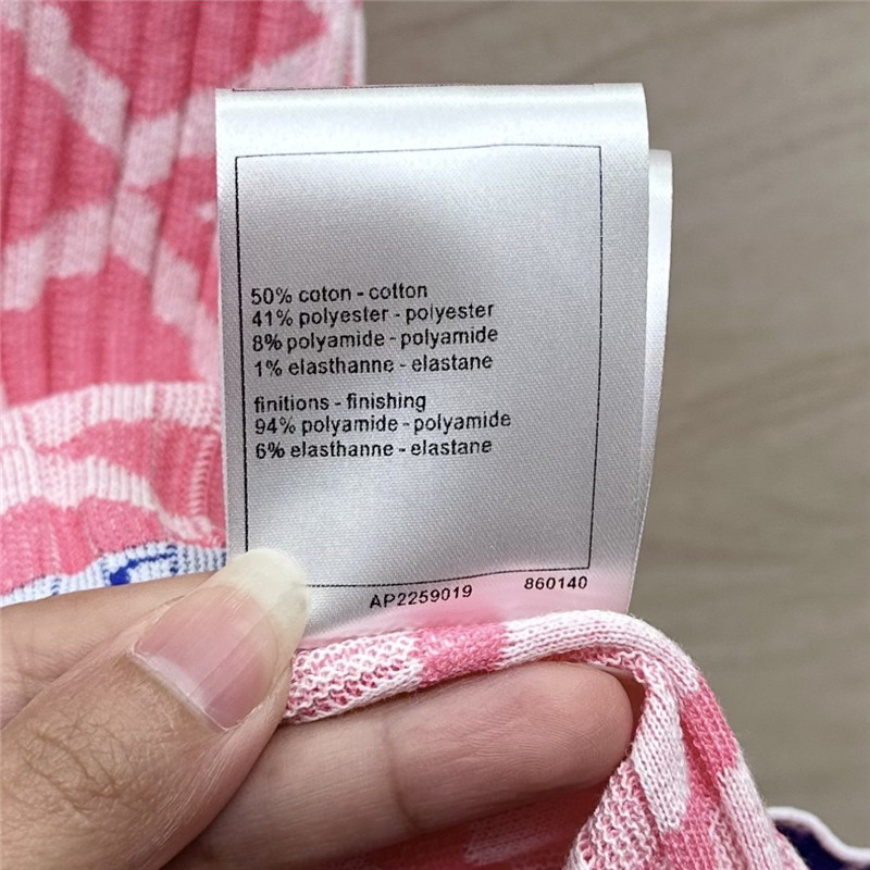 Ch**el lady style letter crochet contrast vest top