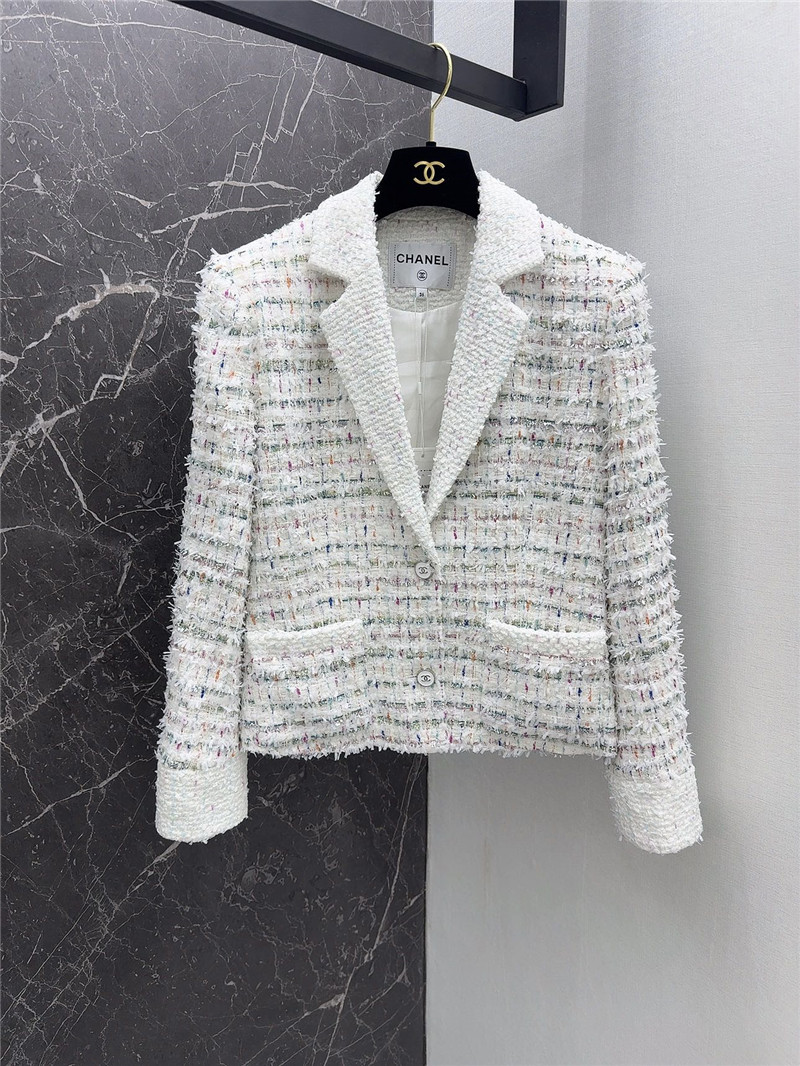 Ch**el colorful tweed lapel blazer