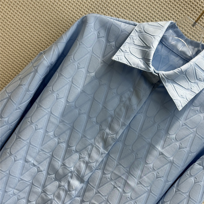 Va1e*ntin0 letter jacquard shirt