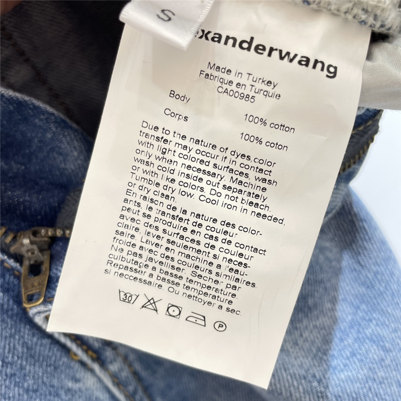A1exa*der wang early spring new denim trousers