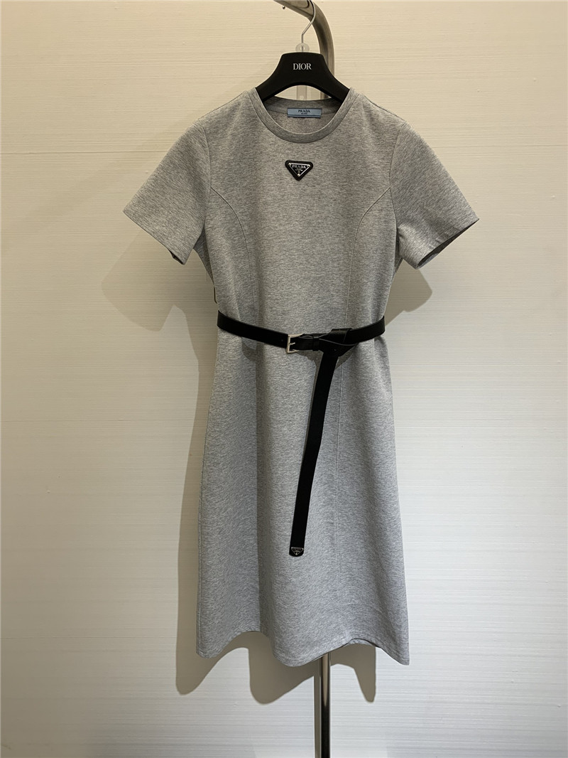 Pra*a round neck short sleeve dress