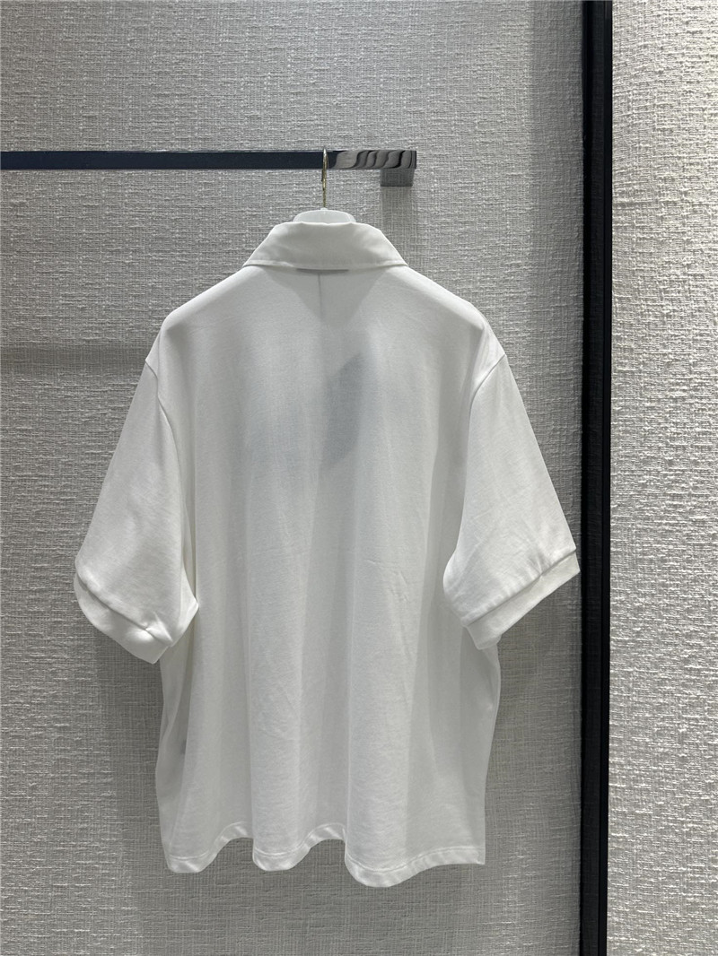 Pra*a contrast color polo short sleeve top