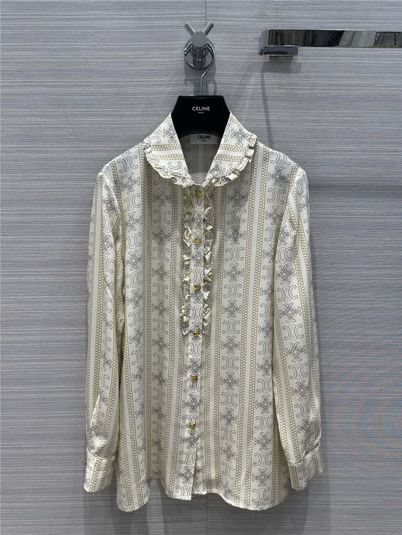 Ce1i*e french elegant silk shirt