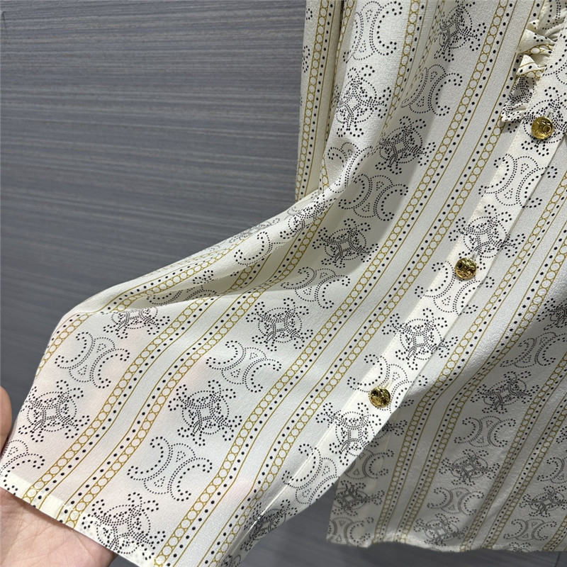 Ce1i*e french elegant silk shirt