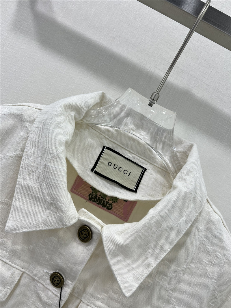 Gvc*1 new double g jacquard all over print denim jacket