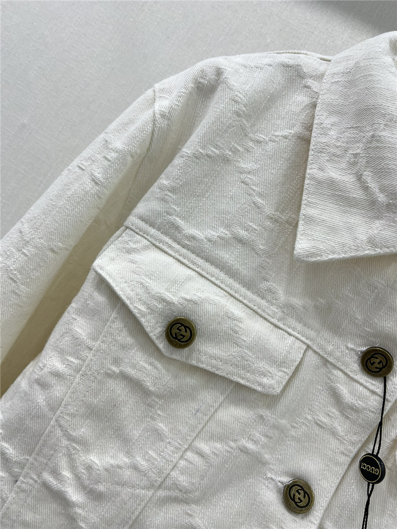 Gvc*1 new double g jacquard all over print denim jacket