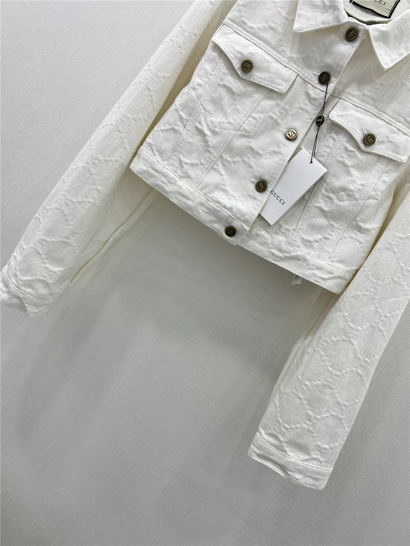 Gvc*1 new double g jacquard all over print denim jacket