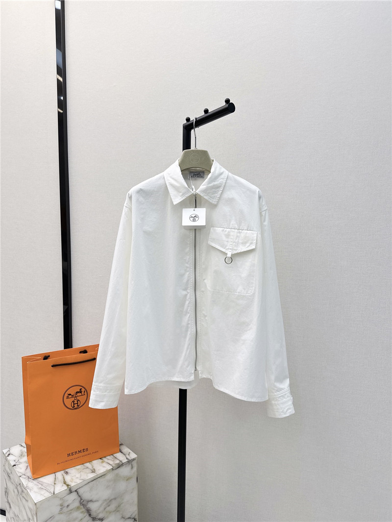 H**me5 new silver button decorated long-sleeved shirt