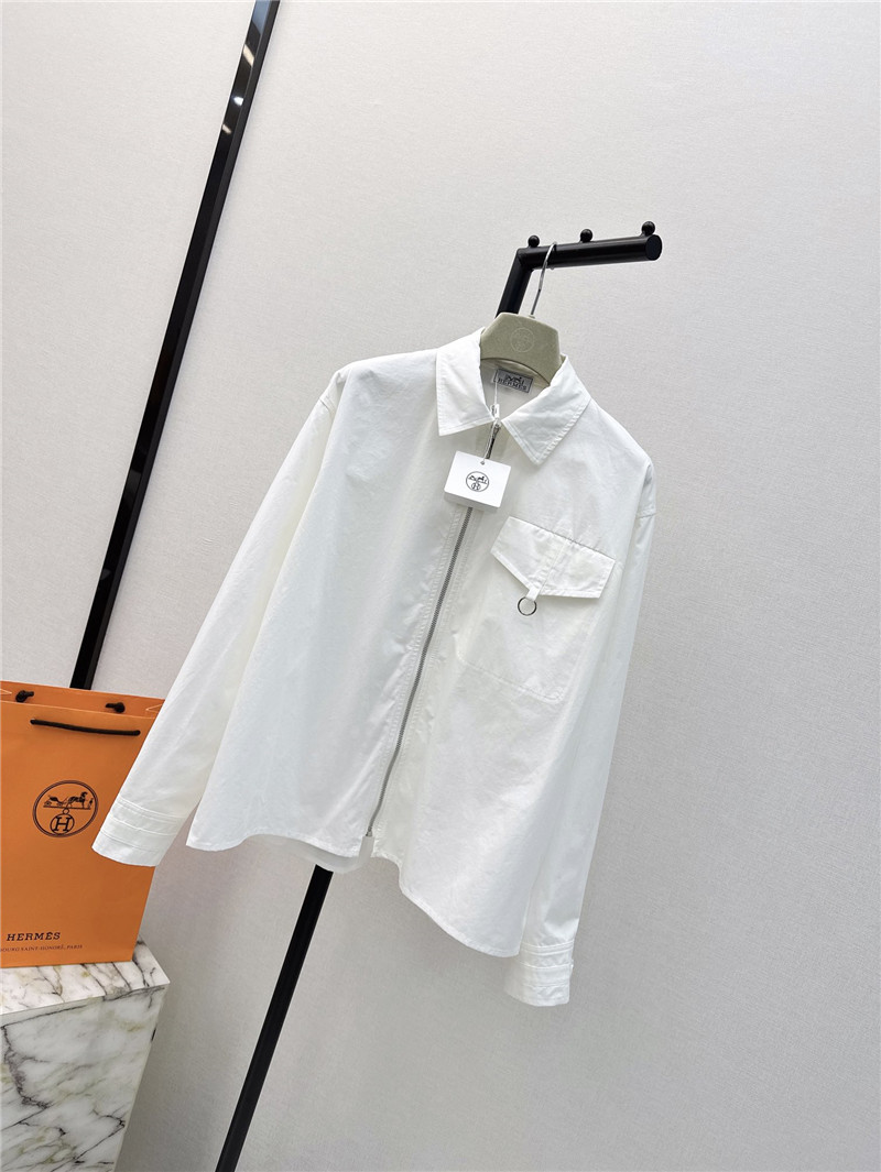 H**me5 new silver button decorated long-sleeved shirt