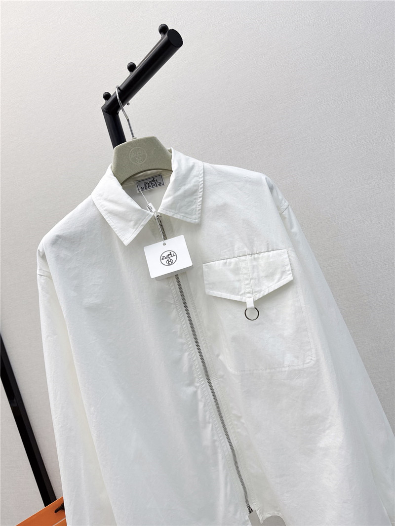 H**me5 new silver button decorated long-sleeved shirt