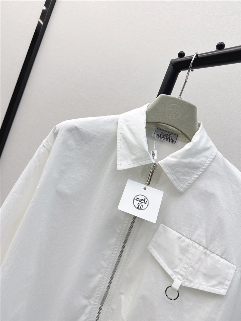 H**me5 new silver button decorated long-sleeved shirt