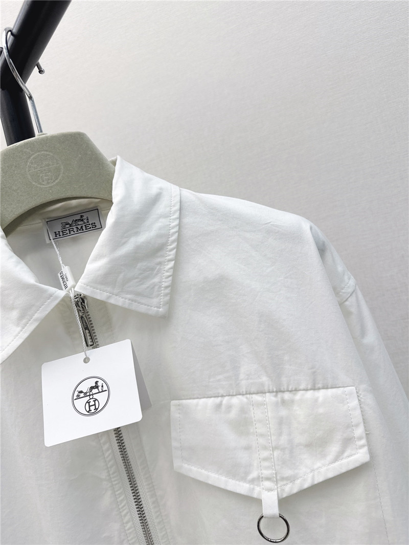 H**me5 new silver button decorated long-sleeved shirt