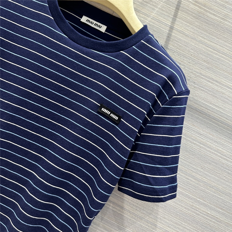 M1um1u striped short-sleeved t-shirt