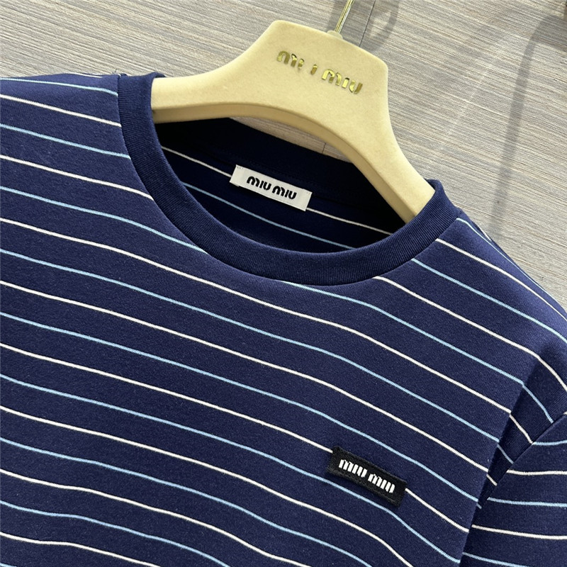 M1um1u striped short-sleeved t-shirt