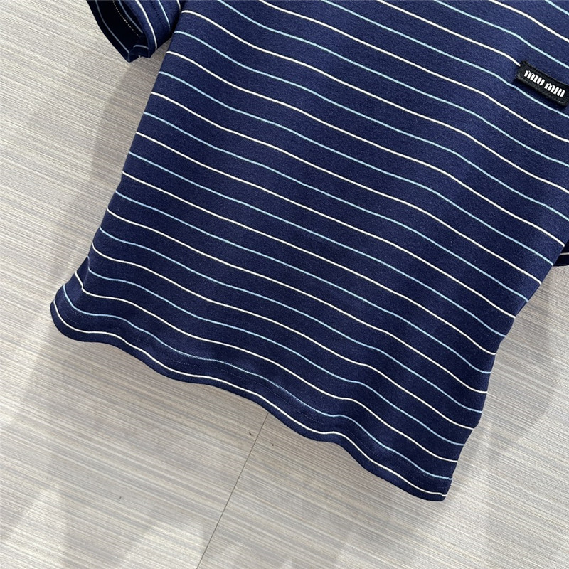 M1um1u striped short-sleeved t-shirt
