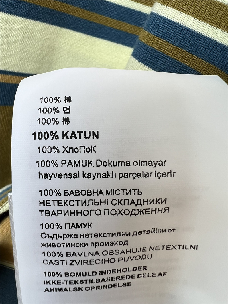 M1um1u new polo collar striped long sleeves