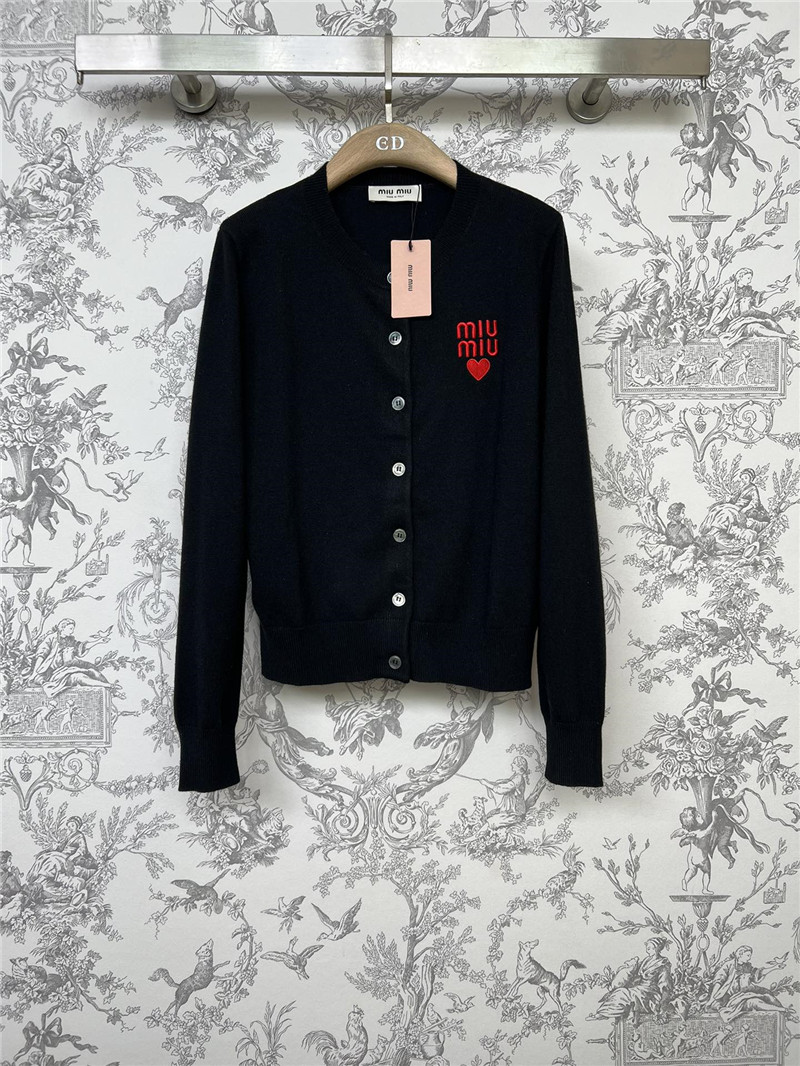 Miu Miu Logo Knitted Cardigan