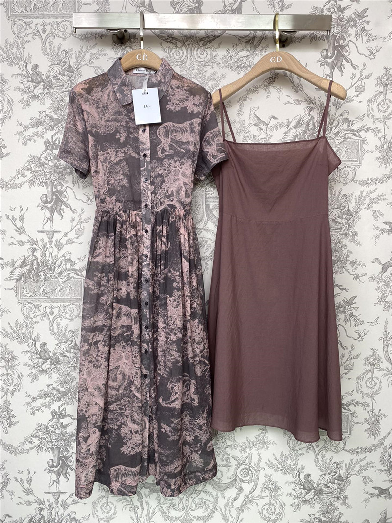 D10r lapel short sleeve animal long dress