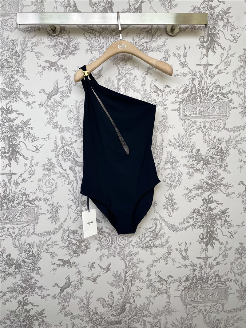 Ce1i*e new diagonal hollow one-piece swimsuit