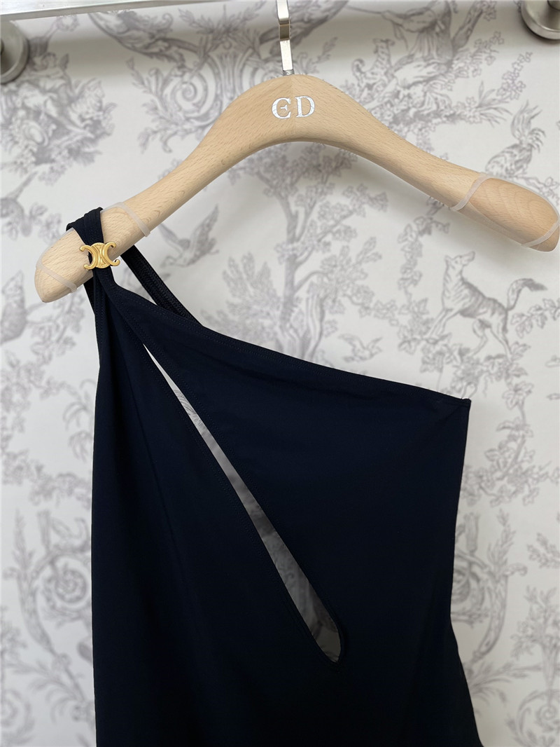 Ce1i*e new diagonal hollow one-piece swimsuit
