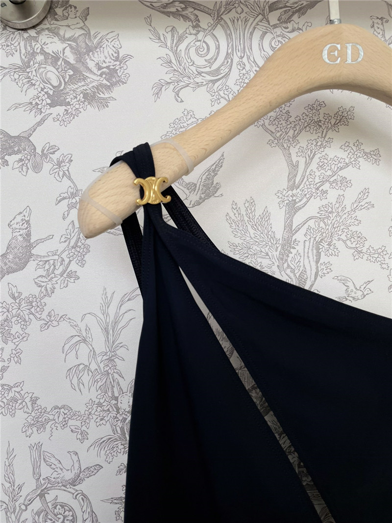 Ce1i*e new diagonal hollow one-piece swimsuit