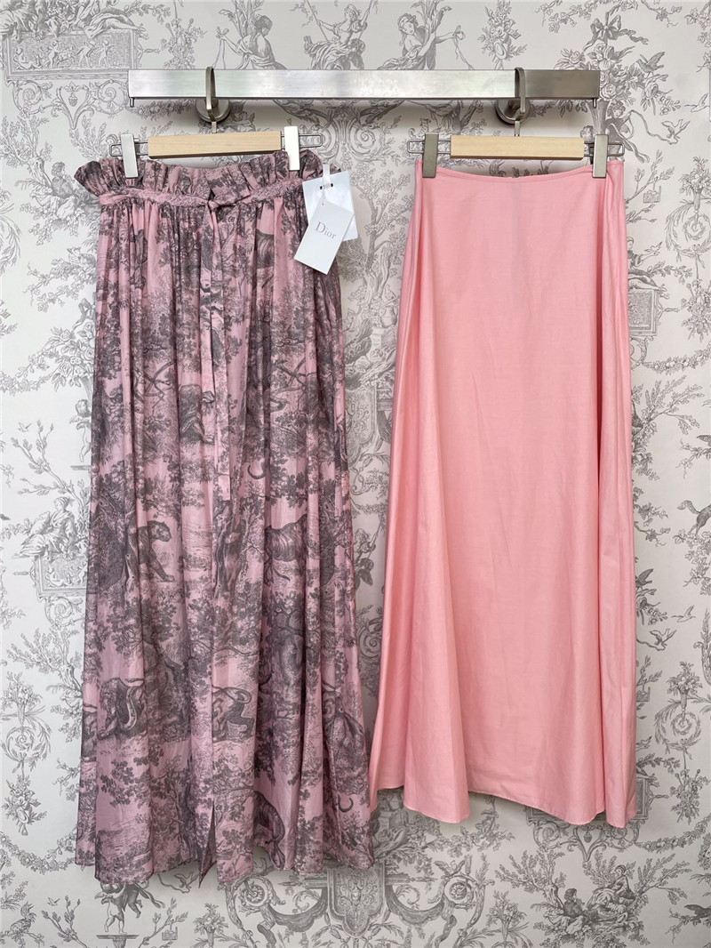 D10r new animal latest collection pleated waist slit long skirt
