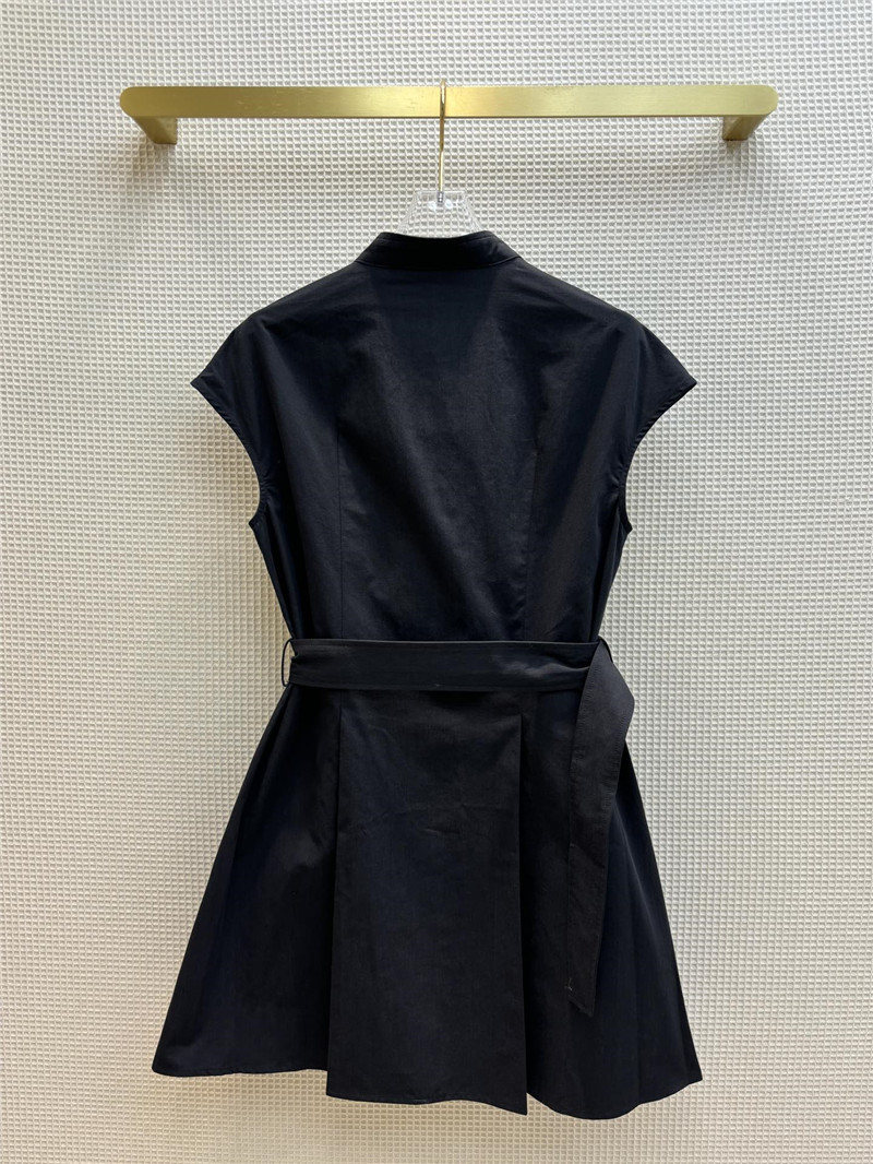 D10r workwear style stand collar dress