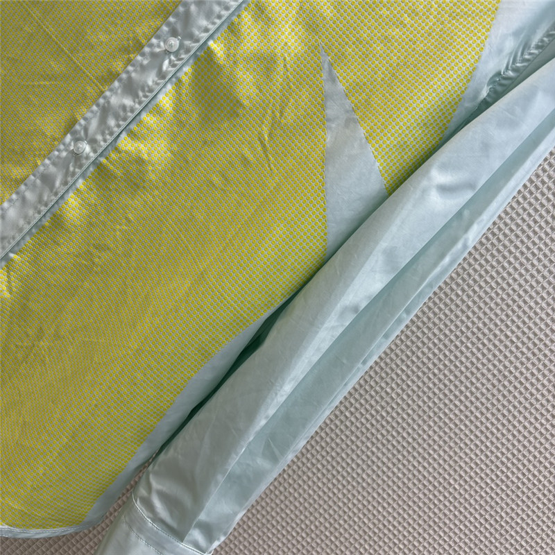 F**di fake two piece offset printed pattern stand collar shirt