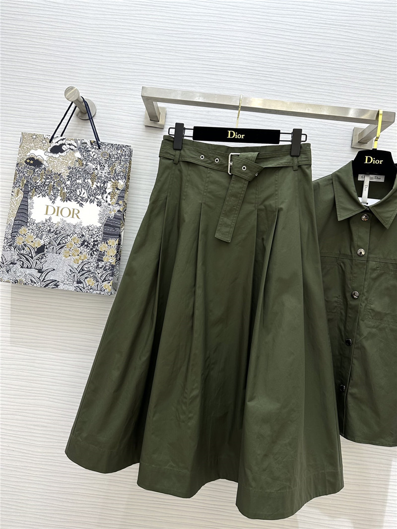 D10r retro green pleated skirt
