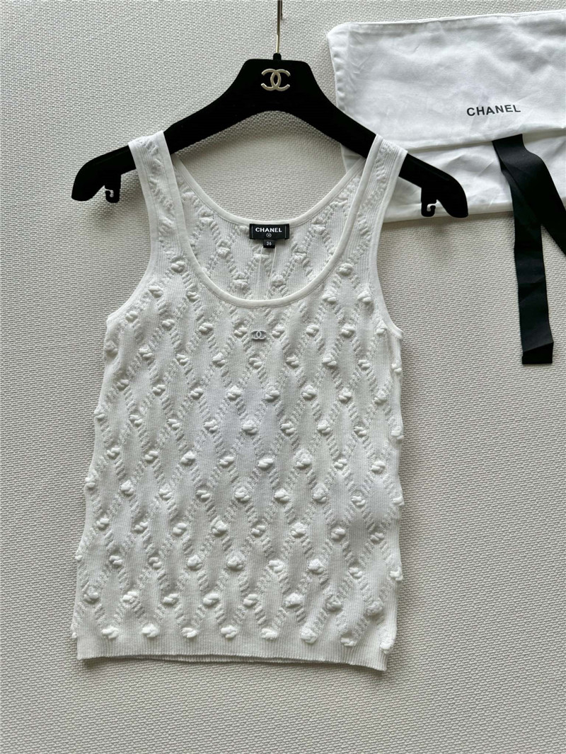 Ch**el three-dimensional bow crocheted knitted vest top