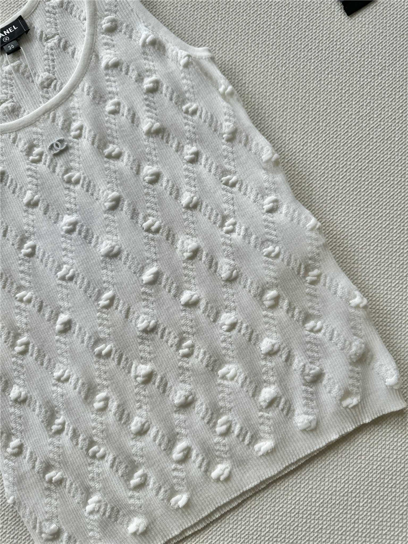 Ch**el three-dimensional bow crocheted knitted vest top