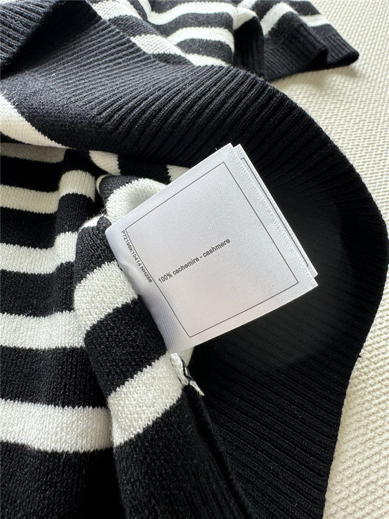 Ch**el new lapel striped short sleeves