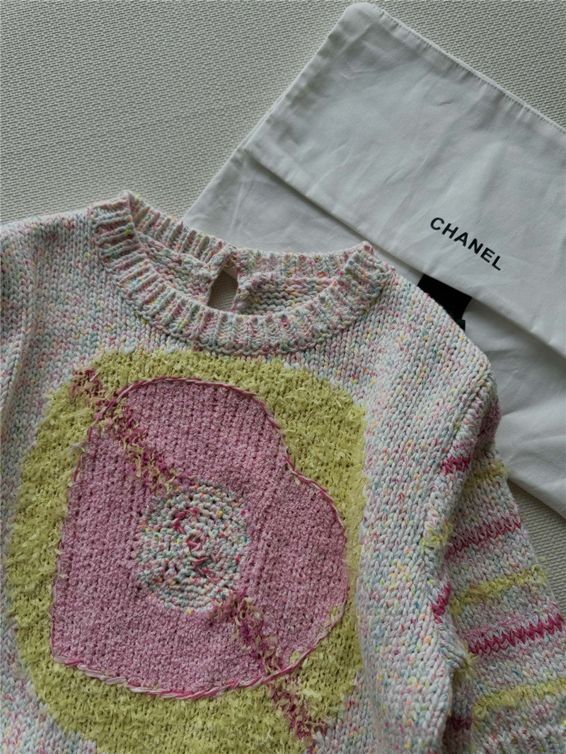 Ch**el pink striped knitted t-shirt