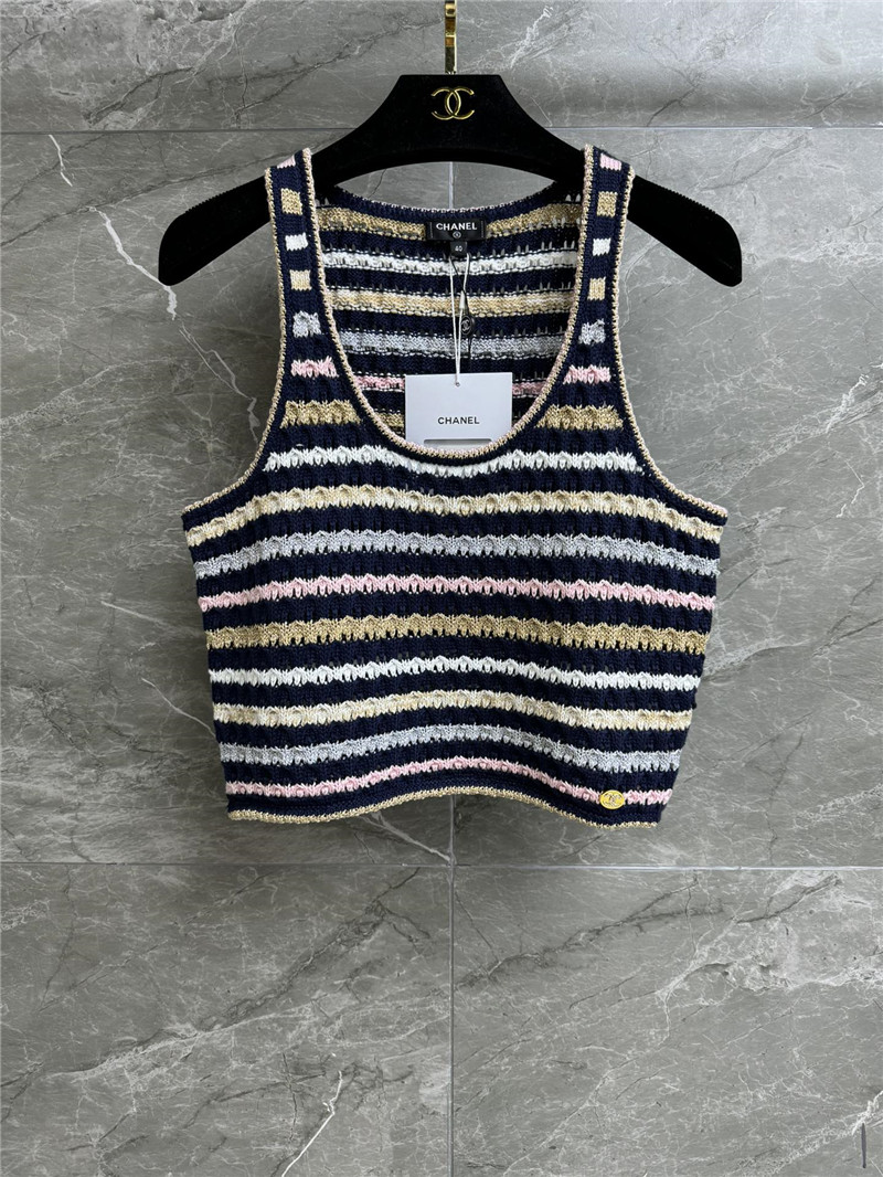 Ch**el contrast striped vest