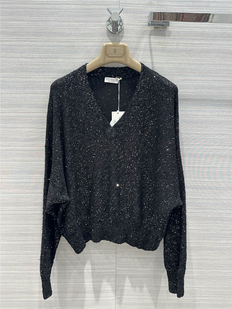 BC cashmere silk yarn V-neck knitted top