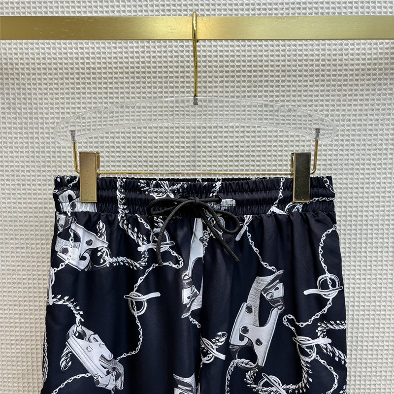 Bv*b*rry printed pattern wide-leg pants