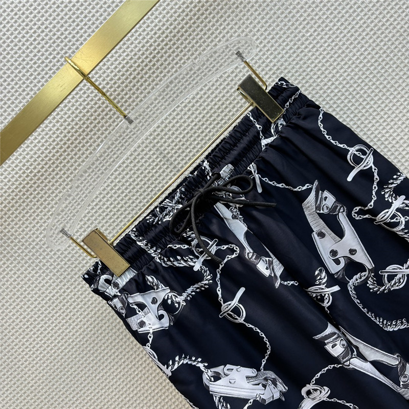 Bv*b*rry printed pattern wide-leg pants