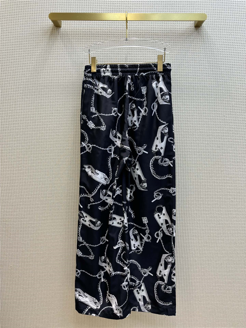 Bv*b*rry printed pattern wide-leg pants