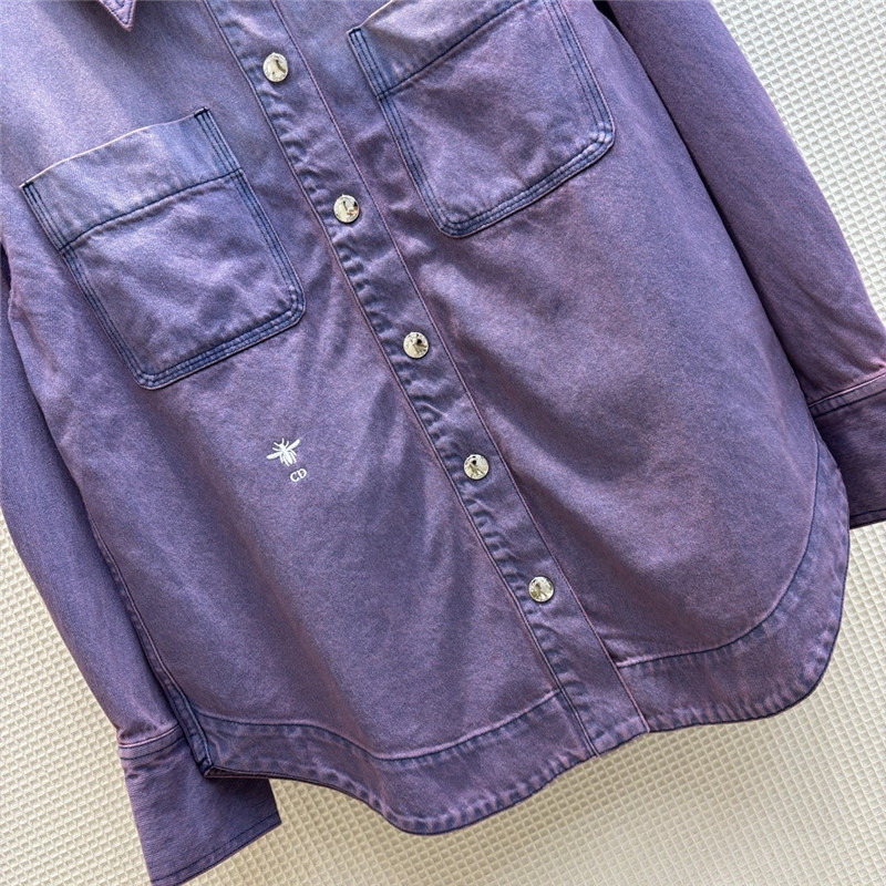 D10r stylish pink and purple denim shirt
