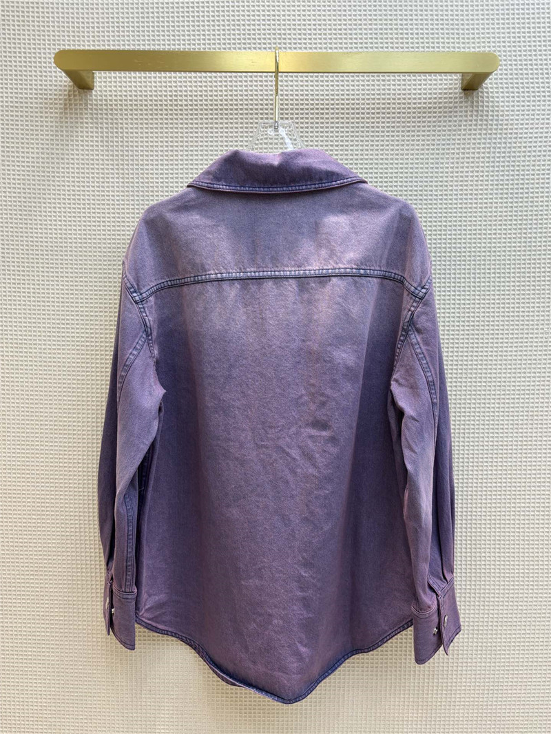 D10r stylish pink and purple denim shirt