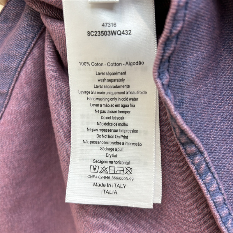 D10r stylish pink and purple denim shirt